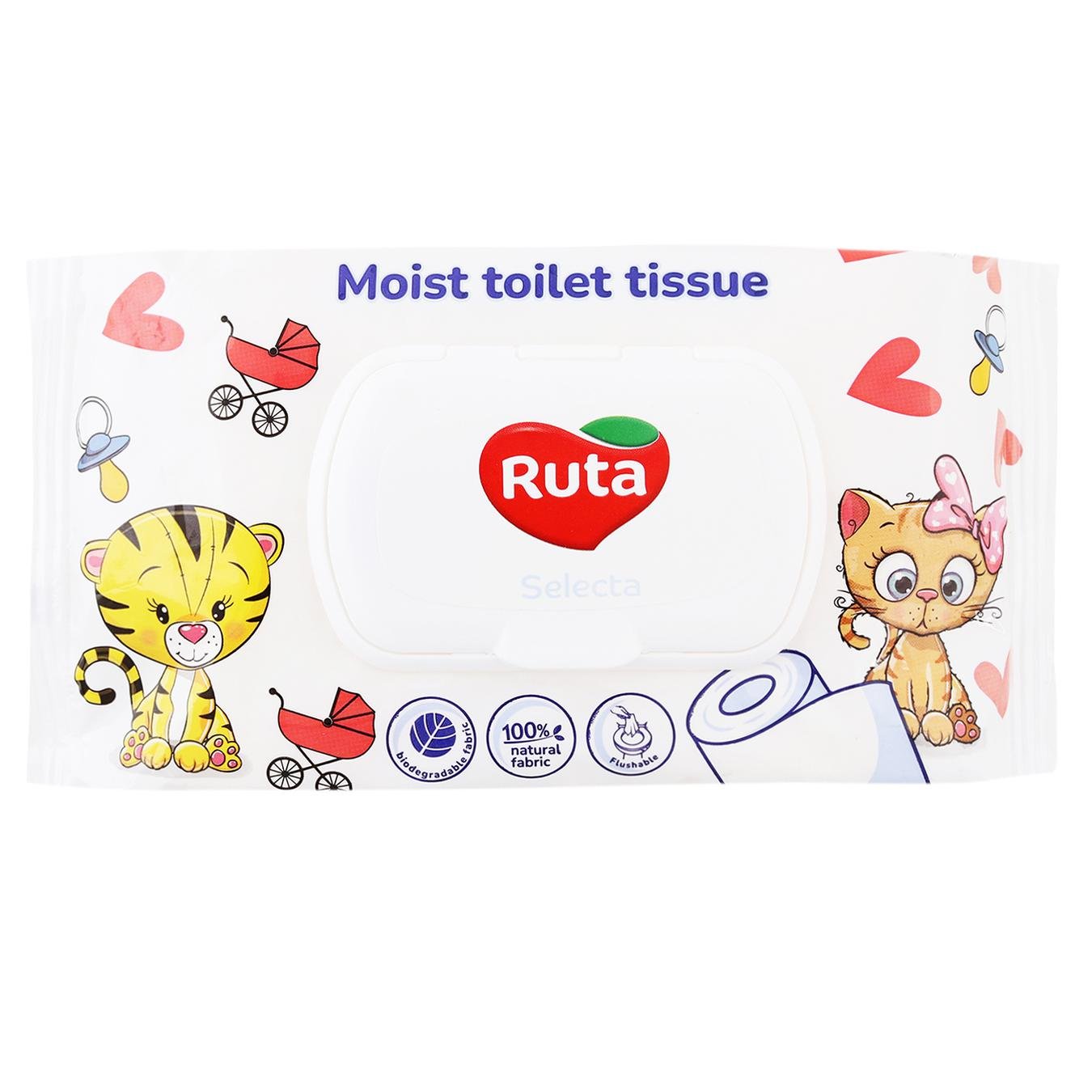 

Туалетная бумага Ruta Selecta влажная 40шт