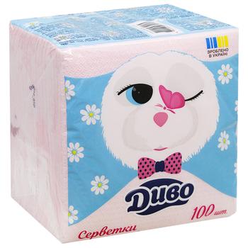 Dyvo 1-Ply Pink Table Napkins 33x33cm 100pcs - buy, prices for ULTRAMARKET - photo 2
