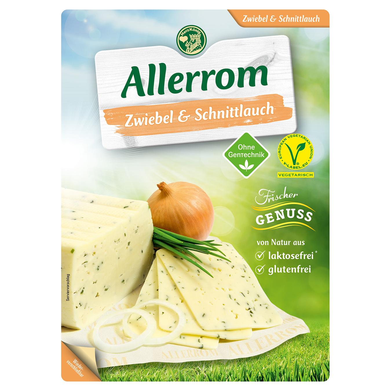 

Сыр Allerom твердый с зеленым луком 50% 110г