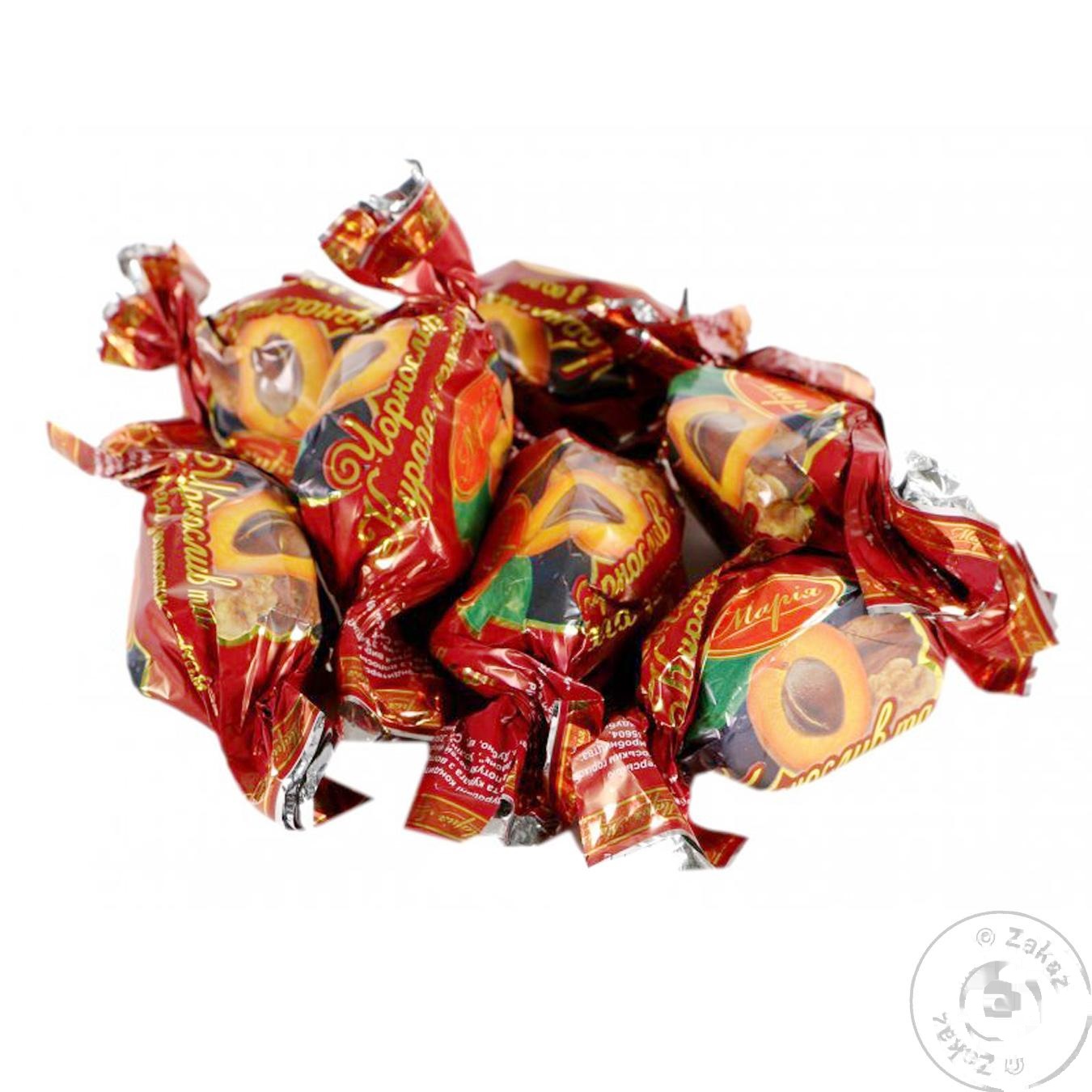 

Конфеты Мария чернослив и курага с орехом в глазури
