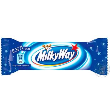 Milky Way Chocolate Bar With Souffle Covered With Milk Chocolate 21.5g - buy, prices for COSMOS - photo 1