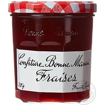 Jam Bonne maman strawberry 370g glass jar France - buy, prices for MegaMarket - photo 1