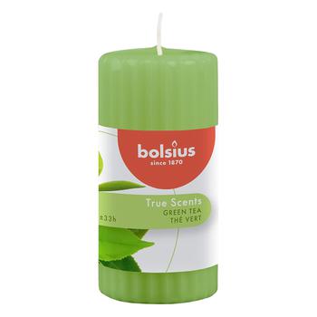 Свічка Bolsius True Scents зелений чай ребриста 120/58 1шт - купити, ціни на КОСМОС - фото 1