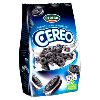 Сухий снiданок Cerera Cereo чорні кільця зi смаком печива 210г - купити, ціни на Ідеал - фото 1