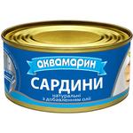 Сардини Аквамарин натуральні з додаванням олії 185г