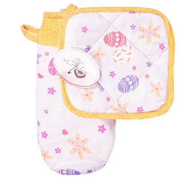 Provence Easter Egg Mitten and Potholder Set Lilac - buy, prices for COSMOS - photo 1