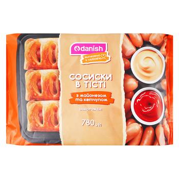 Danish Sausage in Dough with Mayonnaise and Ketchup 780g - buy, prices for Tavria V - photo 1