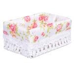 Rose Furniture Box with Fabric 19x13x8cm