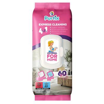 Purfix Wet Wipes for Cleaning 60pcs