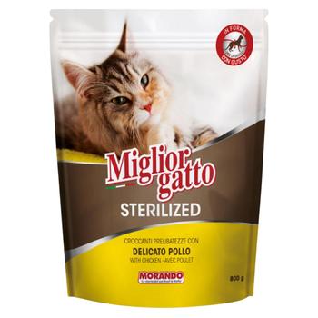 Migliorgatto Dry Food with Chicken for Sterilized Cats 800g - buy, prices for NOVUS - photo 1