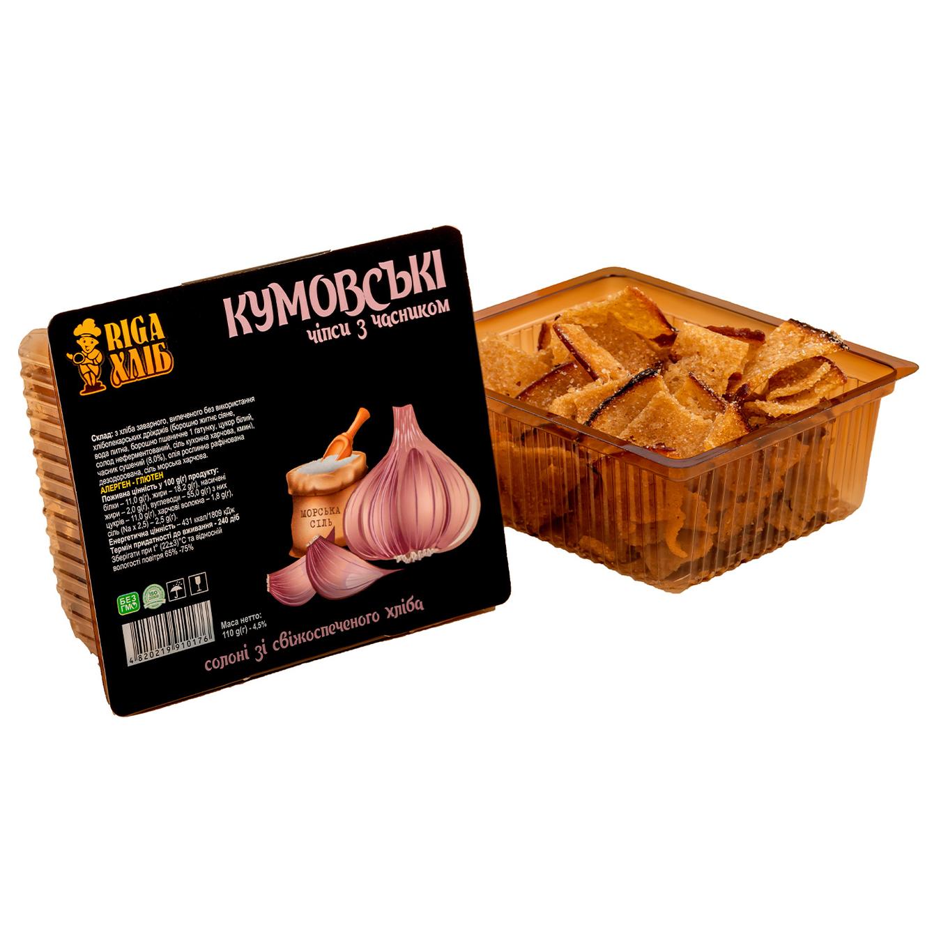 

Чипсы Рига Хлеб Кумовские с чесноком 110г