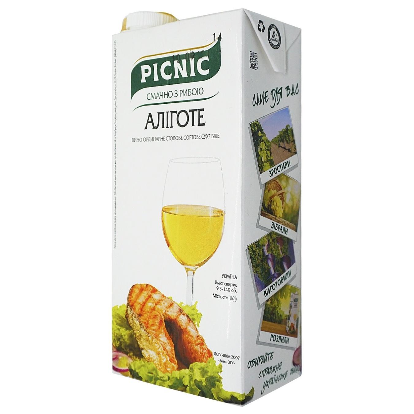 

Вино Picnic Алиготе белое сухое 9.5-13% 1л