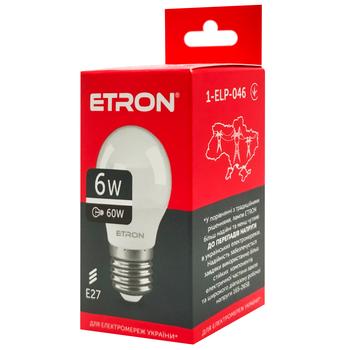 Etron LED Bulb G45 6W E27 4200K - buy, prices for Supermarket "Kharkiv" - photo 1