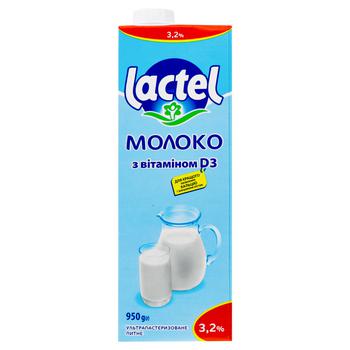 Lactel Ultra-Pasteurized Milk with Vitamin D3 3.2% 950g - buy, prices for Vostorg - photo 2