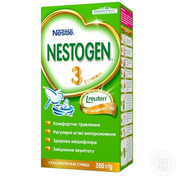 Смесь молочная Nestle Nestogen 3 сухая с пребиотиками для детей с 10 месяцев 350г - купить, цены на МегаМаркет - фото 1