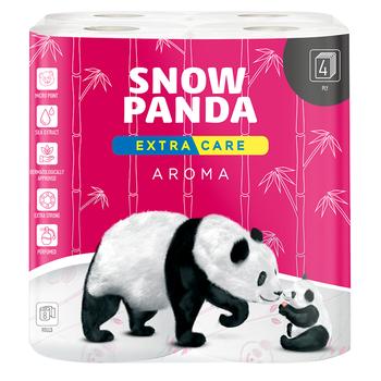 Туалетний папір Snow Panda Extra Care Aroma 4-шарова 8шт - купити, ціни на METRO - фото 1