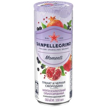 Sanpellegrino Momenti Pomegranate-Black Currant Carbonzted Drink Can 0.33l - buy, prices for NOVUS - photo 1