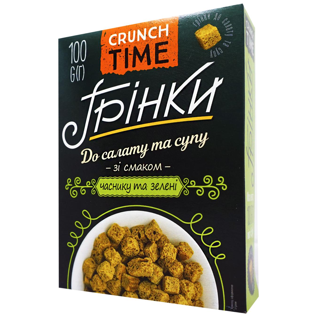 

Гренки Crunch Time пшенично-ржаные со вкусом чеснока и зелени 100г