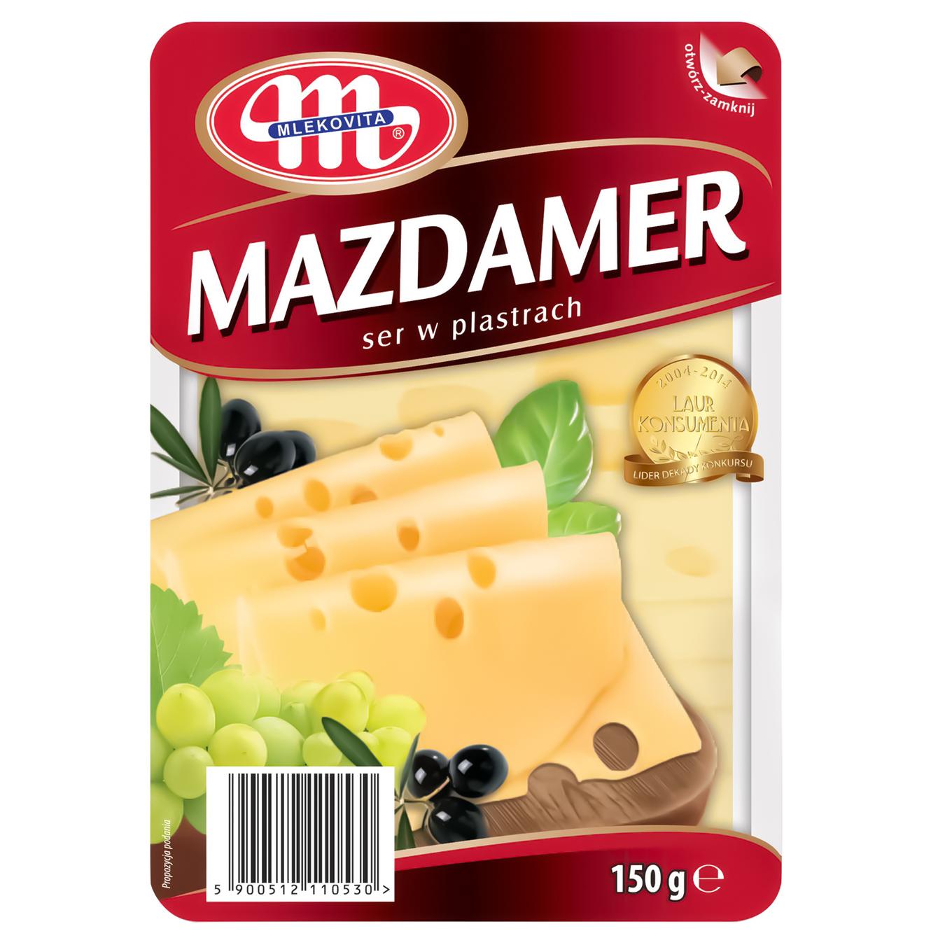 

Сыр Mlekovita Маздамер нарезанный 45% 150г