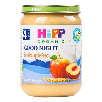 HiPP Good Night Semolina Apple Peach Milk Porridge 190g - buy, prices for MegaMarket - photo 1