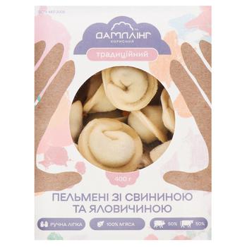 Пельмені Дамплінг зі свининою та яловичиною 400г - купити, ціни на КОСМОС - фото 1