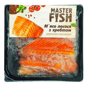 Мясо Лосося Master Fish с хребтом горячего копчения 500г