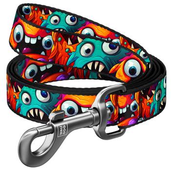 Waudog Nylon Dog Leash M 122cm/20mm with Design of Toothy Monsters - buy, prices for NOVUS - photo 1