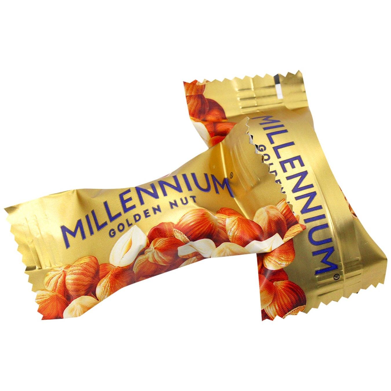 

Конфеты шоколадные Millennium Golden Nut с начинкой и и цельным орехами