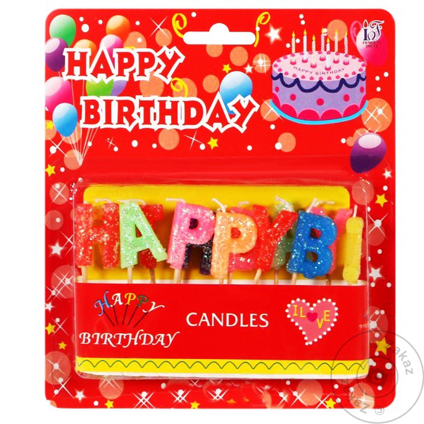 

Набор свечей Happy Birthday 13шт