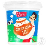 Сметана Varto 15% 350г