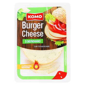 Komo Burger Cheese Classic Sliced Processed Cheese with Herbs 45% 135g - buy, prices for Auchan - photo 1