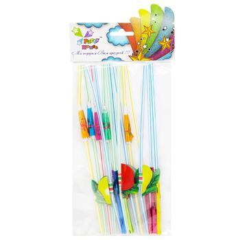 Трубочки Party House фрукты зонтики дождик 15шт - купить, цены на Cупермаркет "Харьков" - фото 1