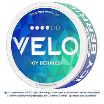 Безтабачные никотиносодержащие паучи Velo Berry Frost X-Strong - купить, цены на - фото 5