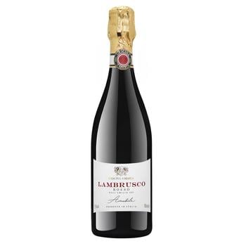 Вино ігристе Cascina S. Maria Rosso Amabile Lambrusco dell’Emilia червоне напівсолодке 7,5% 0,75л