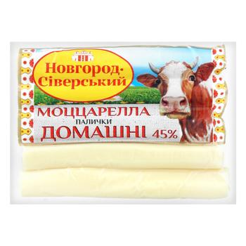Сыр Новгород-Северский Моцарелла палочки вакуумная упаковка 45% 180г