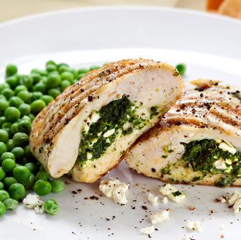 Chicken fillet stuffed with Duxel and Graten