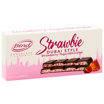 Шоколад молочный Bind Chocolate с фисташковой начинкой, кадаифом и клубникой 200г - купить, цены на WINETIME - фото 3