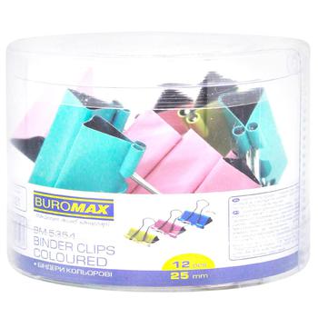 Buromax Binders colored 12pcs 25mm - buy, prices for METRO - photo 1