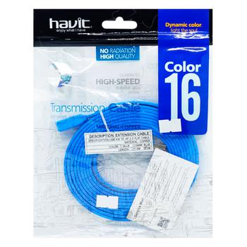 Р Кабель передачі даних смартфона Havit-16 COLOR USB 2.0 AM/AF 3 м