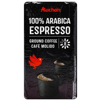 Кава Auchan Arabica Espresso мелена 250г - купити, ціни на Auchan - фото 3