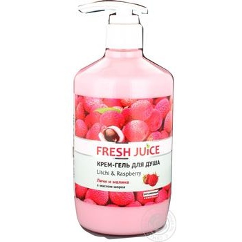 Гель для душу Fresh Juice Лічі та малина 750мл купити, ціни на МегаМаркет - фото 1