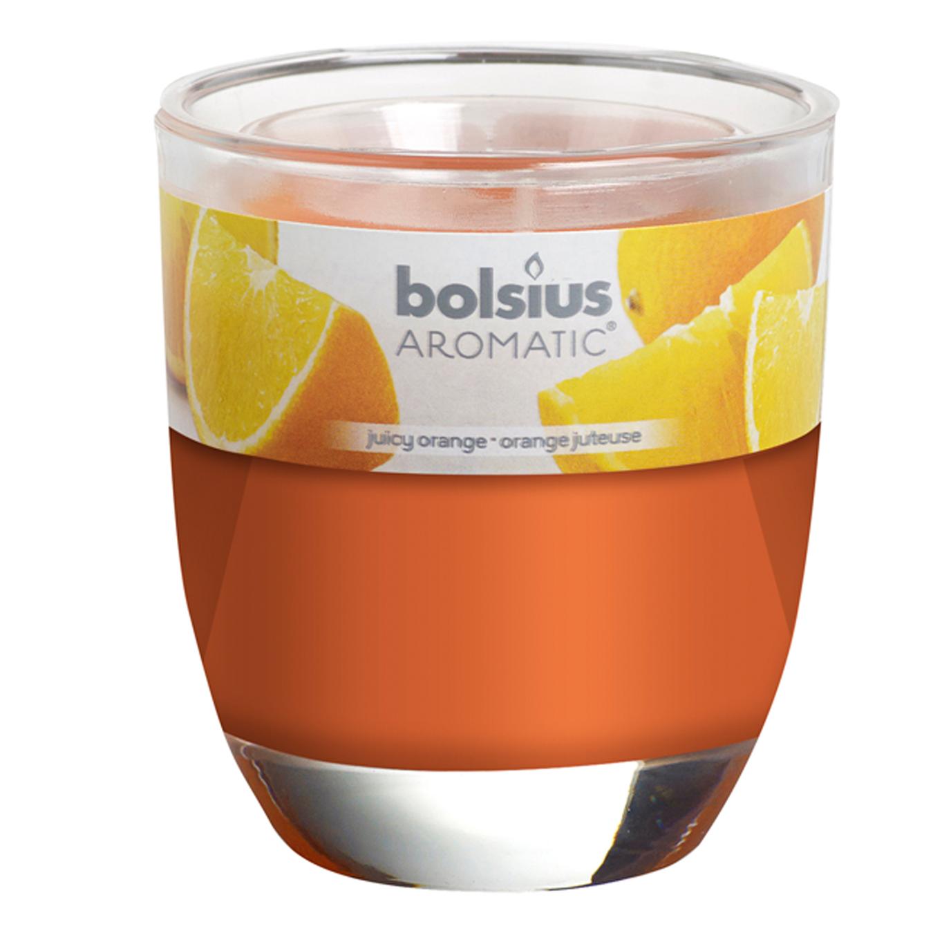

Свеча Bolsius ароматизированная оранжевая в стекле 80/70