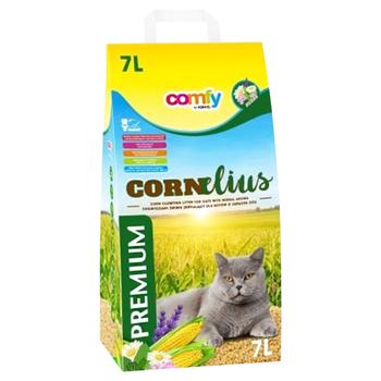 Наповнювач гігієнічний Comfy Cornelius Herbal для довгошерстих котів кукурудзяний 7л - купити, ціни на - фото 1