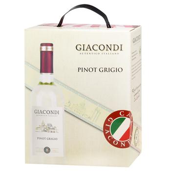 Вино Giacondi Pinot Grigio біле напівсухе 12% 3л - купити, ціни на NOVUS - фото 1