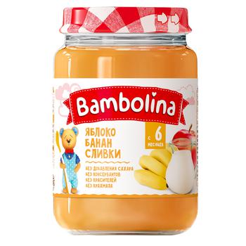 Bambolina Apple, Banana and Cream Puree 190g - buy, prices for - photo 1