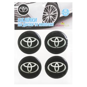 TerraPlus Toyota Label Sticker for Hubcaps and Rims 60mm - buy, prices for Tavria V - photo 1