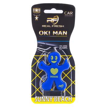 Real Fresh ok Men Sunny Beach Car Air Freshener