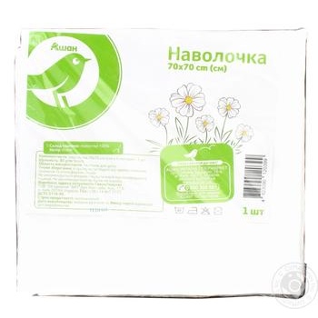 Наволочка Ашан микрофибра 70х70см - купить, цены на Auchan - фото 1