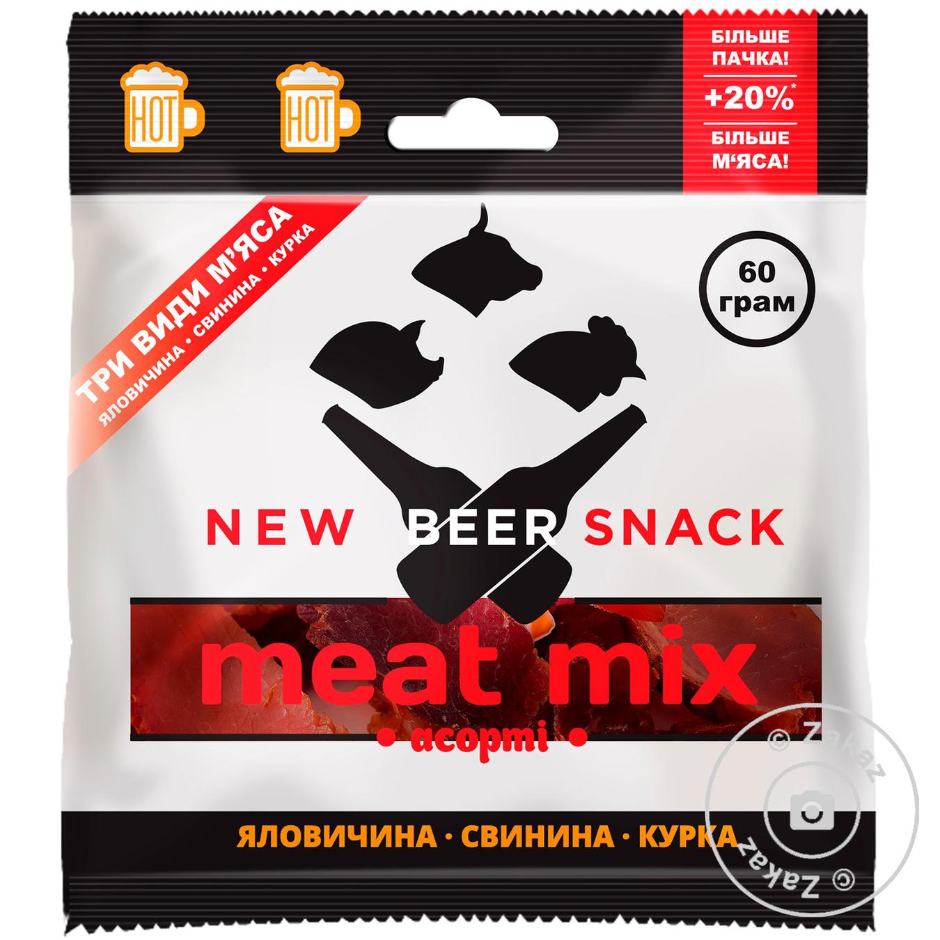 

Мясо New Beer Snack Микс Ассорти 60г