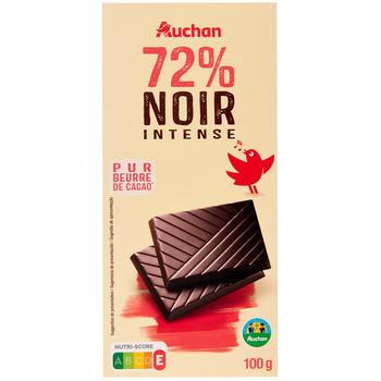 Auchan Dark Chocolate 72% 100g